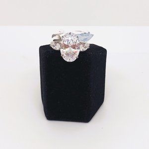 Semi Precious Swarovski Cubic Zirconia Ring (Size 7)